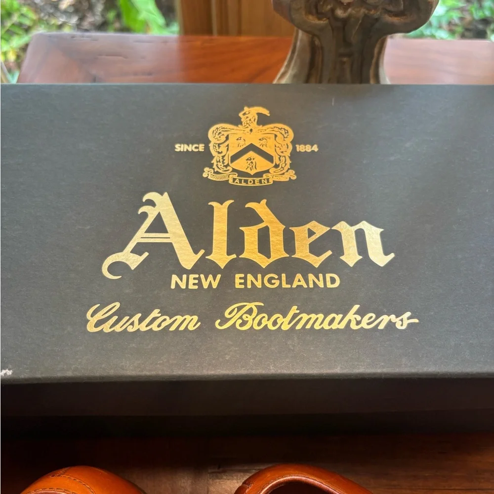 Alden Brown Leather Cap-Toe Derby Oxfords - Picture 2 of 13
